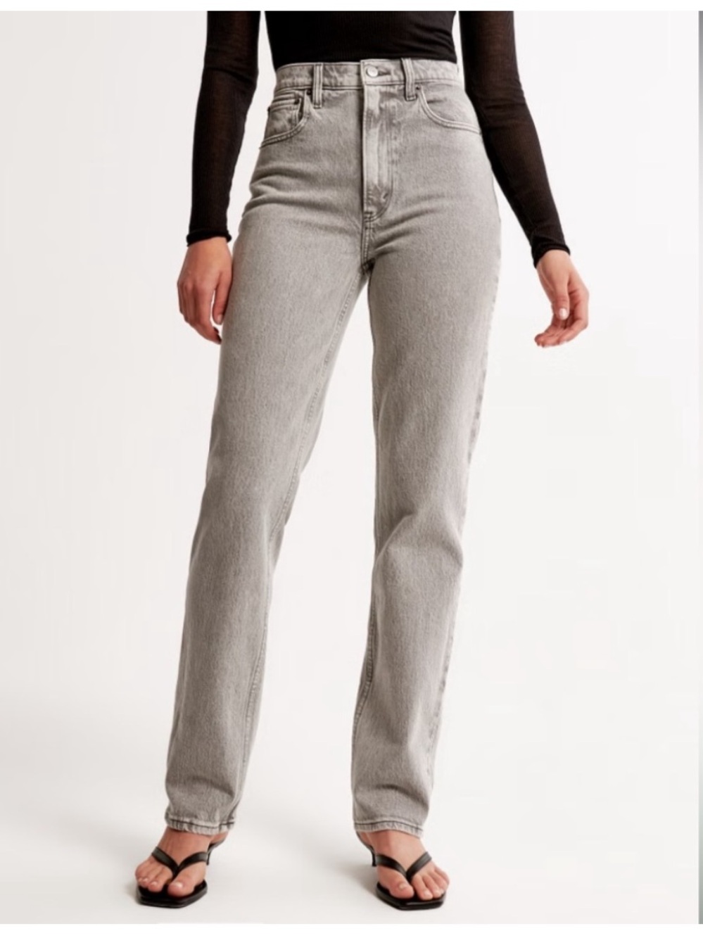 Abercrombie & Fitch The '90s Straight Ultra High Rise curve love size 27 size 4R
